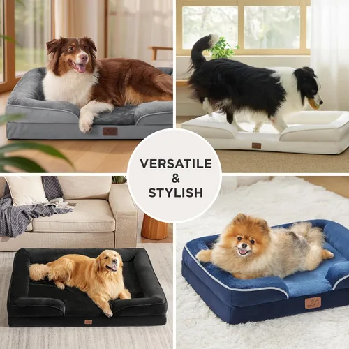 Vista 9 de Bedsure - Cama para gatos de interior, sofá cama lavable para perros muy pequeños, espuma de soporte con funda extraíble y lavable, forro Gris