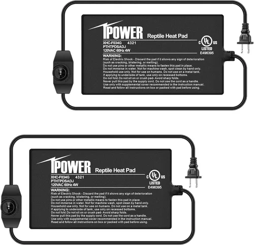 Vista 22 de iPower Alfombrilla térmica de reptiles de 4 x 7 pulgadas con perilla de control de temperatura ajustable, termómetro digital LCD para acuario