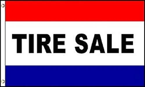 Bandera de venta de neumáticos para tienda automotriz, banderín publicitario, letrero de negocios, nuevo 3x5