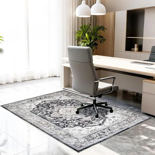 Vista 20 de Alfombrilla de Silla de Oficina para Piso de Madera y Baldosas, Protector de Alfombra Antideslizante Bajo Escritorio de 36"x48" para Silla