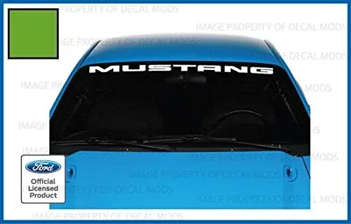 Vista 14 de Decal Mods Cartel para parabrisas delantero compatible con Ford Mustang (1999-2004), calcomanía gráfica V6 - M (negro brillante), CB