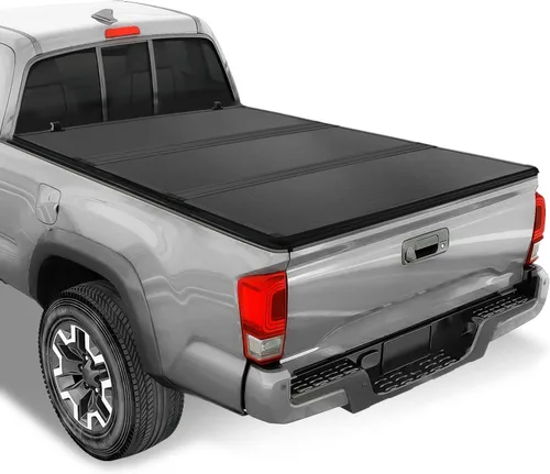Vista 16 de Auto Dynasty FRP Cubierta rígida de tres pliegues para cama de camioneta compatible con Ford F-150 2004-2014, cama Fleetside de 5.5 pies/66