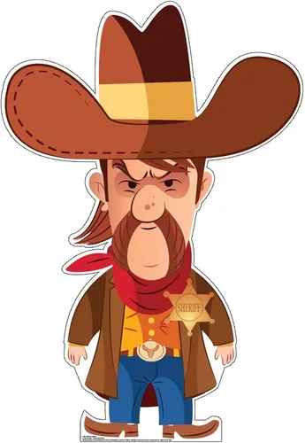 Vista 14 de Cardboard People Bucking Bronco - Soporte de cartón de tamaño real