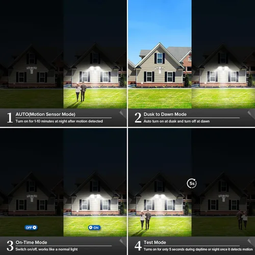 Vista 3 de SANSI Luces Exteriores con Sensor de Movimiento de 28W 3500LM, Reflectores Exteriores con Sensor de Movimiento, Luces de Seguridad Detector con 4