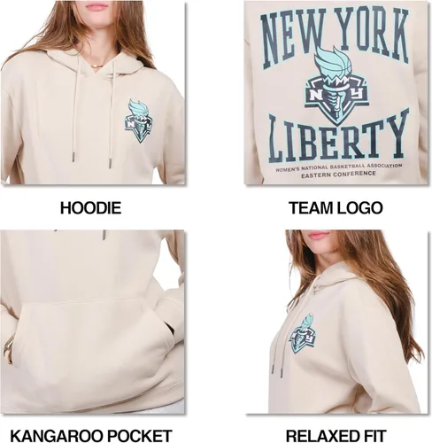 Vista 4 de Ultra Game Sudadera con capucha oficial de la WNBA para mujer