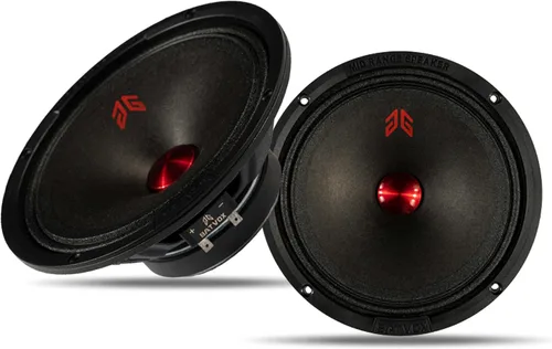 Vista 24 de MX40P1 - Altavoz de rango medio de 4 pulgadas, tapa antipolvo roja, 120 W máximo, 4 ohmios, altavoces de puerta de audio de alta calidad para coche