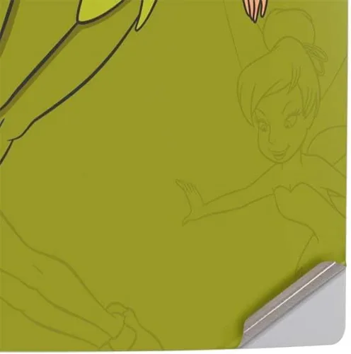 Vista 4 de Skinit Calcomanía para juegos compatible con consola delgada de PS5, diseño de retrato de Peter Pan y Tinker Bell de Disney con licencia