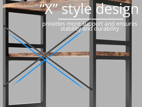 Vista 6 de IRONCK Bakers Rack with Power Outlet, Microwave Stand with Storage, Coffee bar with 9 Hooks, 5 Tier Large Storage Capacity and Strong Metal