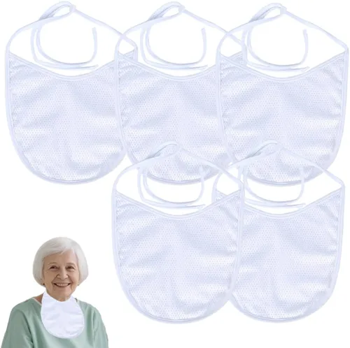 Vista 9 de Funda de traqueotomía transpirable con capa de filtro y correas ajustables, protector de estoma de cuello poscirugía de malla suave para adultos