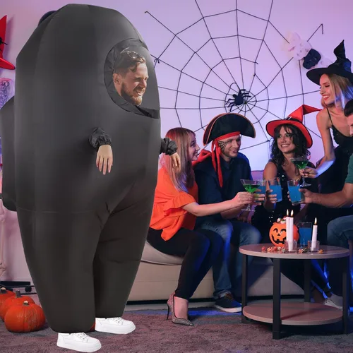 Vista 7 de Disfraz de astronauta inflable divertido Halloween traje espacial fiesta escuela baile juego fans