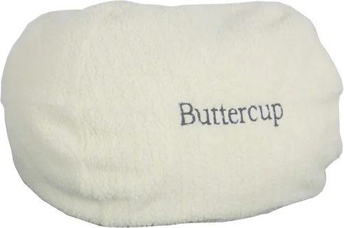 Vista 3 de Cama puff de sherpa blanco para perros de Carolina Pet Company L Natural