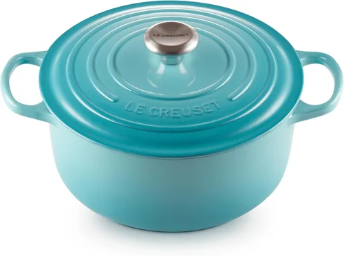 Vista 24 de Le Creuset Horno holandés redondo Signature de hierro fundido esmaltado, 4.5 cuartos de galón., Artichaut