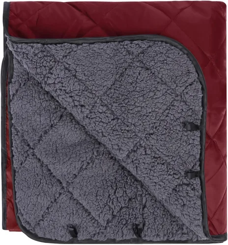 Vista 15 de REDCAMP Manta impermeable para estadio con forro sherpa, manta de automóvil para clima frío, resistente al viento para acampar al aire libre