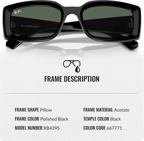Vista 3 de Ray-Ban RB4395 KILIANE BIO-BASED - Gafas de sol cuadradas y redondas con kit oficial de gafas