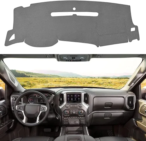 Vista 16 de SPEEDWOW Alfombrilla Cubierta Tapete para Tablero de Instrumentos Compatible con Chevrolet Silverado Avalanche Tahoe Suburban GMC Pickup Yukon