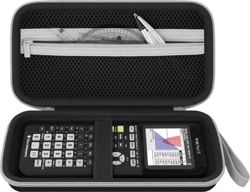 Vista 2 de Funda de calculadora compatible con calculadora gráfica de color de titanio Texas Instruments TI-84 Plus CE/TI-84 Plus/TI-Nspire CX II CAS/TI-Nspire