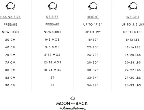 Vista 2 de Moon and Back by Hanna Andersson Unisex Babies one-Piece Organic Cotton Footless Pajamas