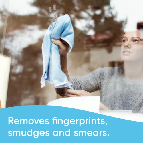 Vista 7 de Botella de Windex para limpiar vidrio y limpiador de ventanas, 100 % plástico reciclado, color azul original, 23 fl oz