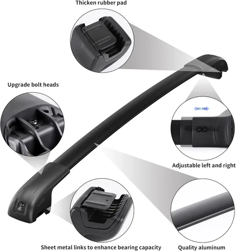 Vista 7 de Barras transversales de techo con cerradura de 300 libras compatibles con Subaru Crosstrek 2018-2023 e Impreza 2017-2023, barra transversal