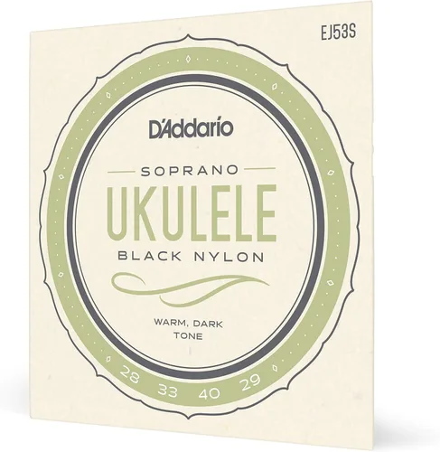 Vista 23 de D'Addario Cuerdas de ukelele soprano/concierto, fluorocarbono, EJ99SC, juego de 4 cuerdas, paquete de 1