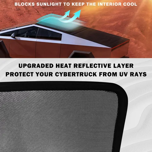 Vista 4 de BestEvMod Parasol plegable para techo compatible con Tesla Cybertruck 2024 2025, accesorios mejorados reflectantes de calor, accesorios tecnológicos
