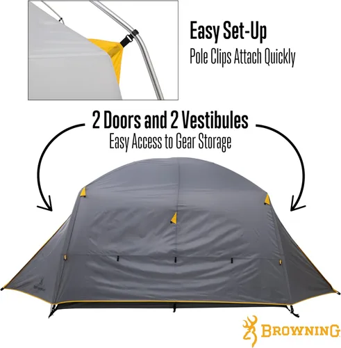 Vista 3 de Browning Camping Glacier - Tienda de campaña para 4 personas