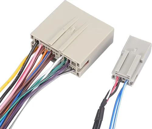 Vista 6 de X AUTOHAUX 70-5521 Juego de arnés de cableado para reproductor de CD estéreo de coche, adaptador de radio de cable, 2 conectores RCA para Ford