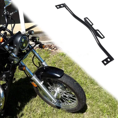 Vista 2 de Barra de soporte de luz de paso para motocicleta, luces antiniebla para punto de conducción, montaje de señales de giro LED, soporte de luz