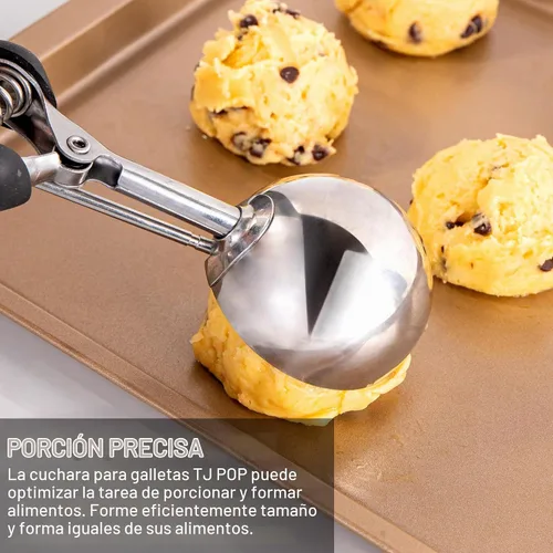 Vista 5 de Juego de Cuchara de Galletas 1 Cucharada, Tamaño #60 Cuchara de Masa de Galletas para Hornear, Cuchara de Helado de 15 ml/0.5 oz, Cuchara