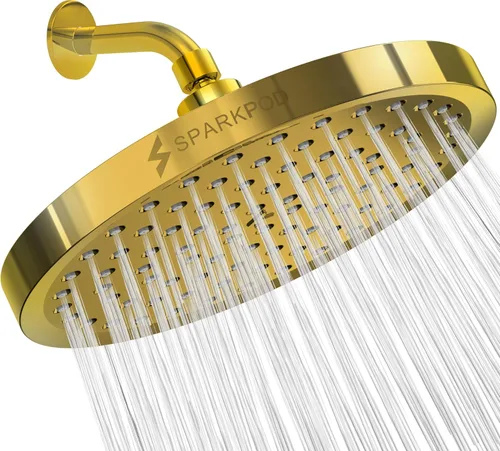 Vista 30 de SparkPod Cabezal de ducha – Lluvia de alta presión – Diseño de lujo de alta calidad – Reemplazo ajustable fácil de limpiar para tus cabezales