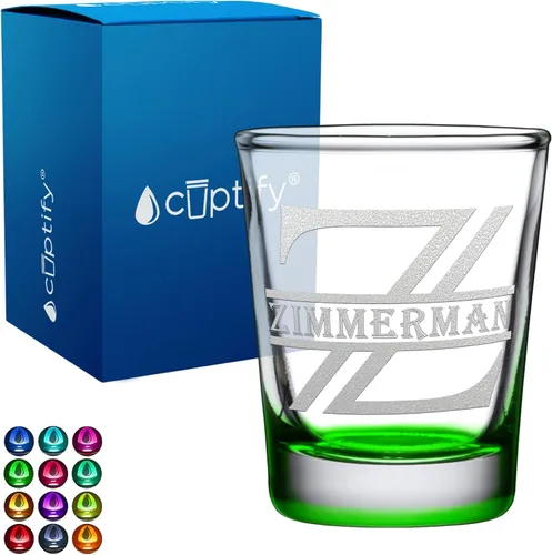 Vista 61 de Inicial y nombre de cristal de chupito personalizado, 2 onzas, parte inferior negra grabada con texto personalizado para regalos, bodas, cumpleaños