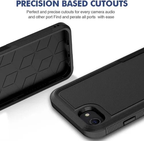 Vista 84 de Jeylly Funda para iPhone SE/Funda para iPhone 5S, Exterior de Plástico Duro que Absorbe Golpes + Interior de Silicona de Goma Defensor contra