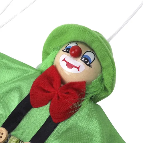 Vista 6 de Marionette Puppets Payaso Muñeca String Marionette Marionette Marioneta Adolescentes Adultos Marioneta de Madera Interactiva Marioneta Muñecas