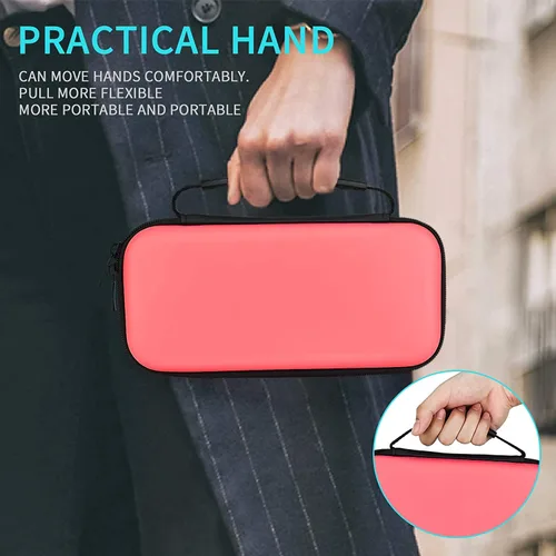 Vista 7 de DLseego Carrying Case for Nintendo Switch lite, Newest Design Portable Travel Carrying Case 4 in 1 Accessories Kit with 1 Pcs Glitter case, 2 Pcs