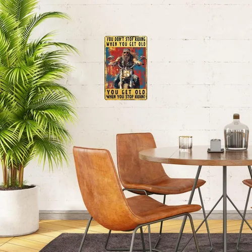 Vista 67 de Letrero de metal con texto en inglés "I Do What I Want Cat Riding Motorcycle Retro Wall Art Decor for Home Office Bar Wall Decor 8x12