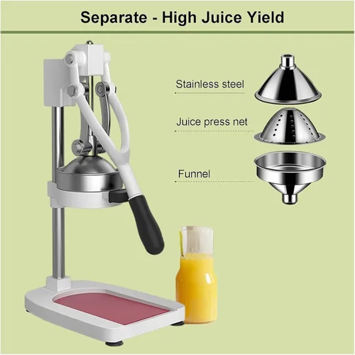 Vista 2 de Cast Iron Citrus Juicer, Hand Press Juicer Machine, Manual Juicing Tool with Large Base, Suction Cup Foot for Home Use, Juice Bars, Tea Shops