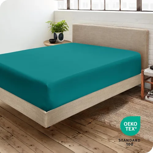 Vista 130 de Bare Home - Sábana bajera ajustable tamaño individual XL, microfibra 1800 muy suave y duradera, para colchones altos; color blanco