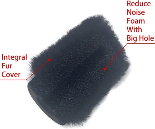 Vista 5 de Micrófono de viento Muff Pop Filtro para Sennheir MKE600 Cubierta de micrófono de escopeta parabrisas Deadcat para Rode Ntg4 NTG5 escudo Auriculares