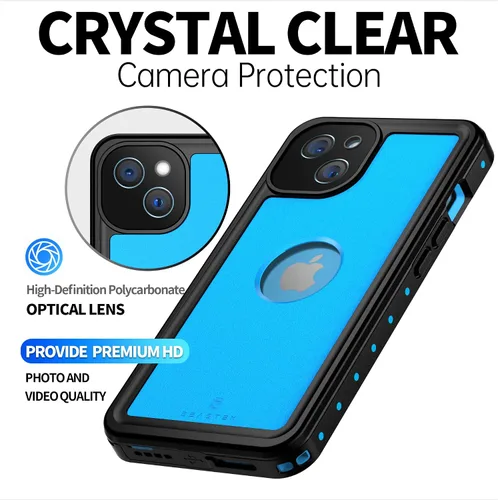 Vista 6 de BEASTEK NRE Series - Funda impermeable para Apple iPhone 13, a prueba de golpes, bajo el agua, certificado IP68, con protector de pantalla