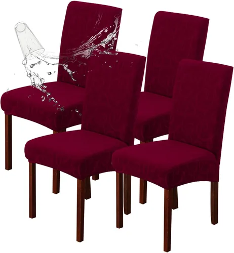Vista 30 de Genina Fundas impermeables para sillas Parsons de comedor, fundas elásticas para sillas Parsons para comedor, cocina, funda protectora para silla
