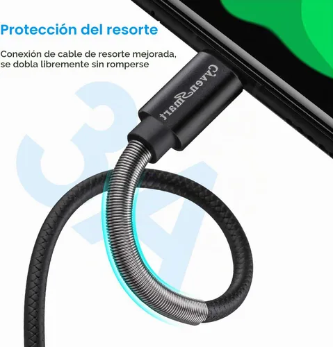 Vista 2 de [Paquete de 5 de 1 pie] Compatible con Samsung Galaxy S9 S10 S8 Plus Cable Cargador (Carga Rápida 3A), Cable Cargador TPE USB C Tipo C, USB A a Tipo