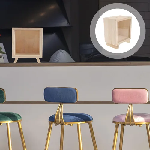 Vista 6 de Zerodeko Hucha de madera Caja de sombra con marco de madera de vidrio acrílico, banco de monedas, banco de ahorro de dinero, caja de puntas