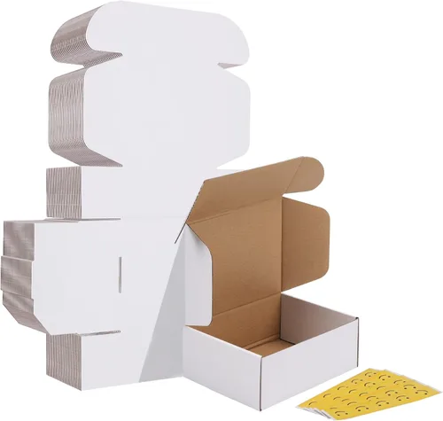 Vista 48 de HORLIMER - Juego de 50 cajas de envío de 4x3x2, caja de cartón corrugado marrón para embalaje de pequeñas empresas