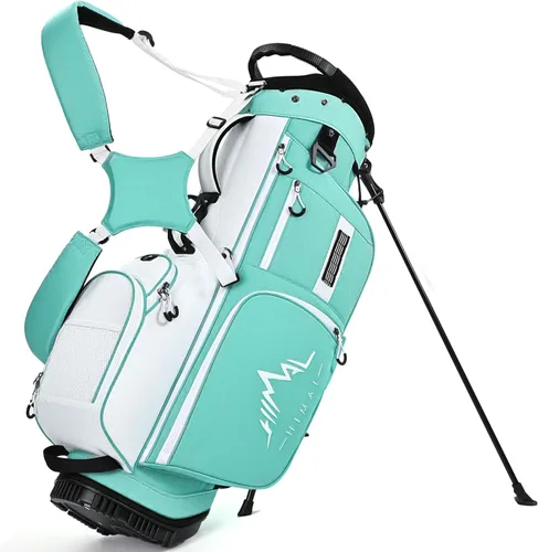 UNIHIMAL Bolsa de golf con divisores superiores de 7 vías, bolsas de golf ligeras para hombres y mujeres con múltiples bolsillos, correas dobles