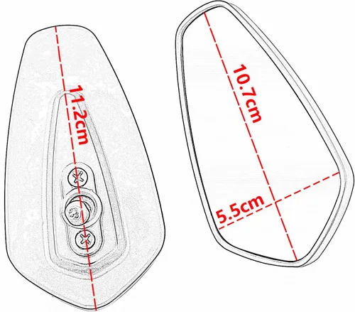 Vista 5 de HEINMO Espejo retrovisor ajustable para motocicleta, espejos convexos de aluminio para Yamaha XMAX 250 300 400 2017-2022 2023 (blanco)