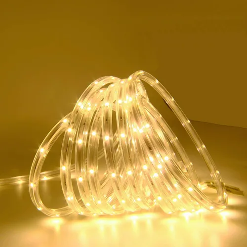 Vista 2 de Guirnalda de luces LED, 5 metros, tira de luces impermeable y conectable, 3000K blanco suave, iluminación de ambiente para interiores y exteriores