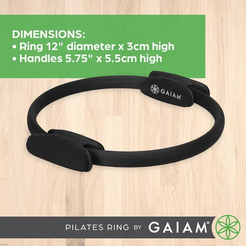 Vista 5 de Gaiam Anillo de Pilates Fitness Circle – Mangos acolchados de espuma ligera y duradera, equipo de ejercicio de resistencia flexible para tonificar
