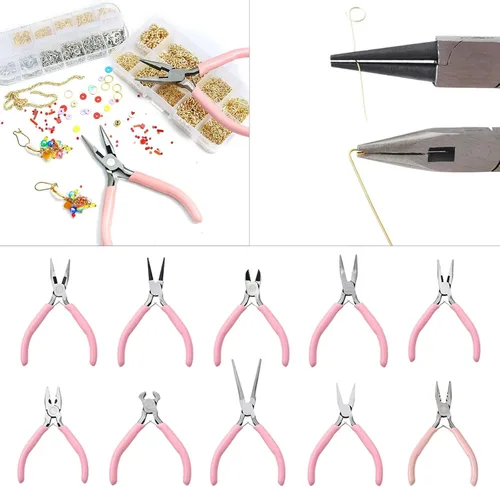 Vista 2 de Juego de alicates de joyería multifuncionales para manualidades prácticas, herramientas para proyectos de fabricación de joyas y alambrado