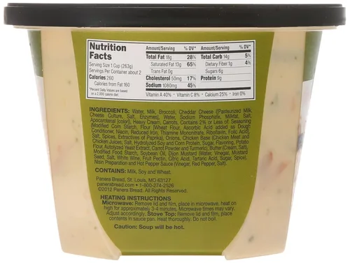 Vista 4 de Panera Bread Sopa Cheddar de brócoli, 16 onzas