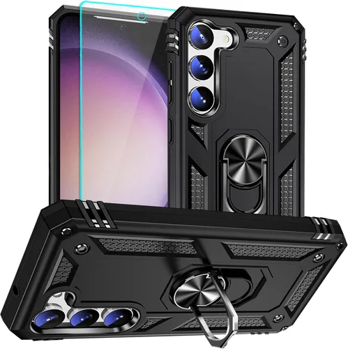 Vista 9 de Aozuoton Funda para Samsung Galaxy S9, Galaxy S9, [grado militar de 16 pies a prueba de caídas], anillo a prueba de golpes para Samsung Galaxy S9